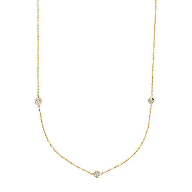 14 Karat Guld Halskæde Fra Nordahl Andersen Med Diamanter 003 Carat Wsi