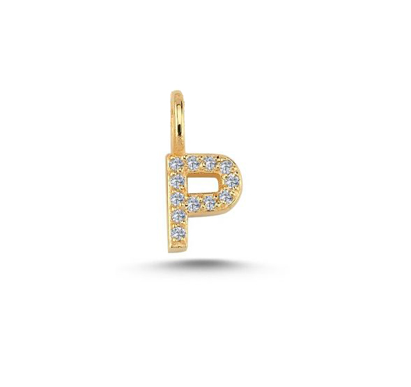 Bogstav P 14 Karat Guld Vedhæng Fra Nuran Med Diamanter 006 Carat Wsi