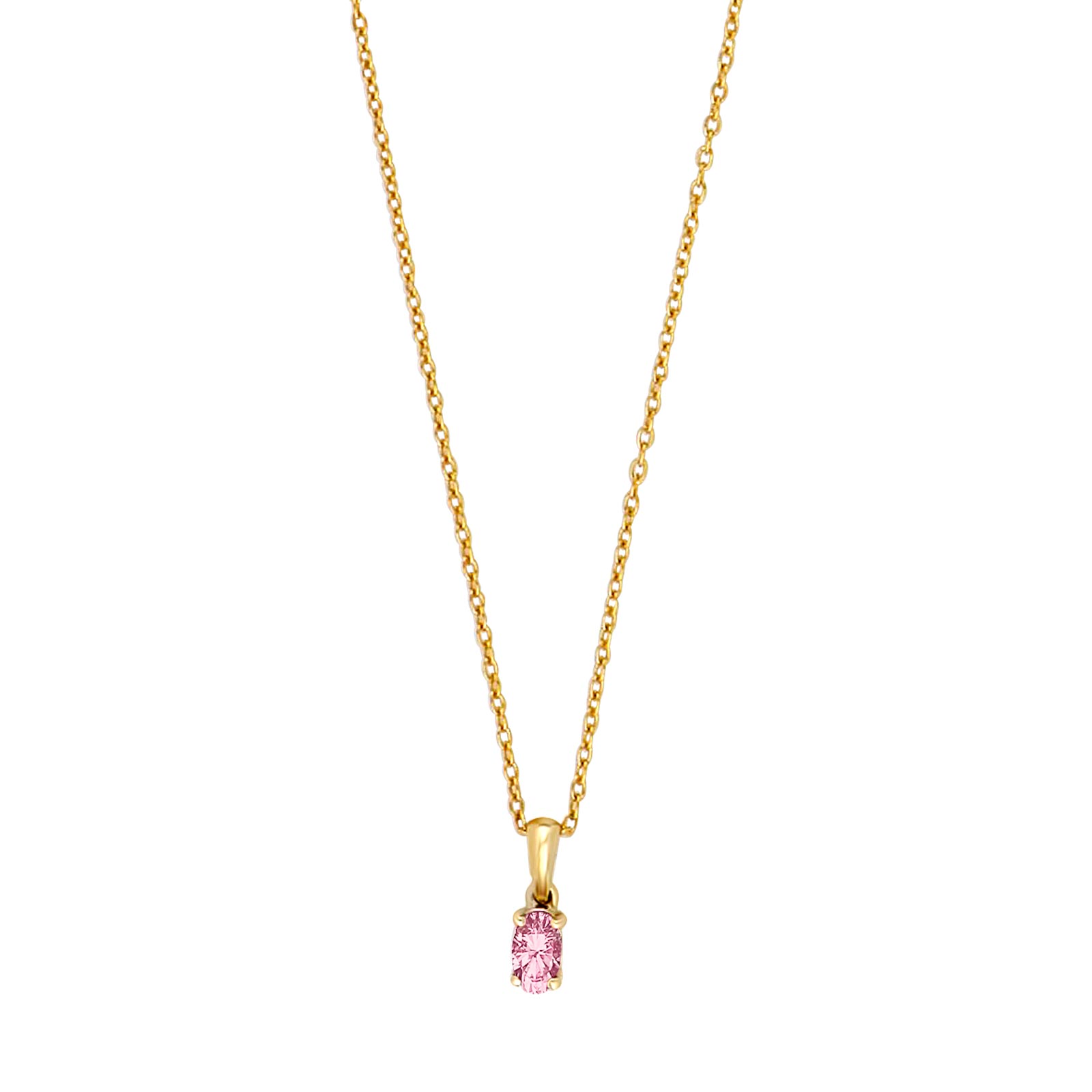 14 Karat Guld Vedhæng M Pink Topas