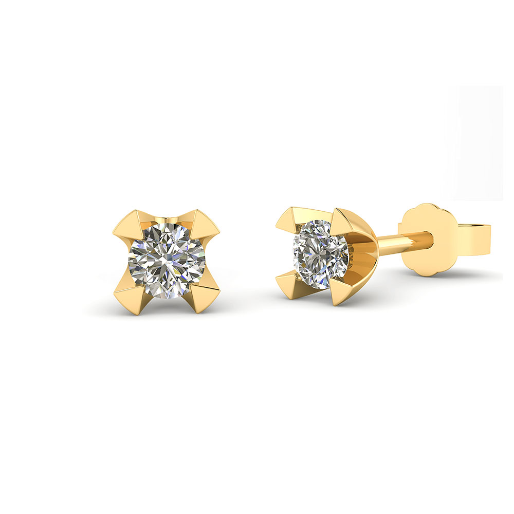 14 Karat Guld ørestikker Fra Smykkekæden Med Diamanter 020 Carat Twsi