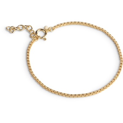 Box Chain Forgyldt Sølv Armbånd Fra Enamel B122g