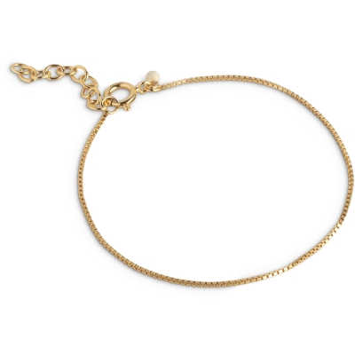 Box Chain Forgyldt Sølv Armbånd Fra Enamel B121g