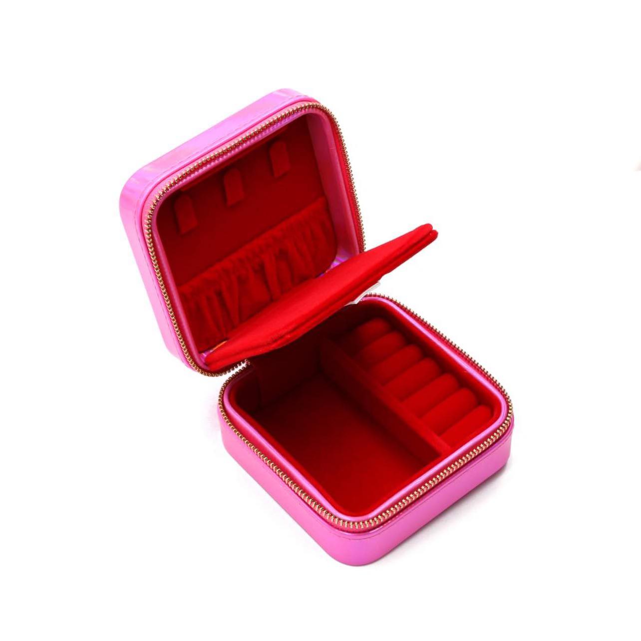 Annebrauner Jewellery Travel Box Hot Pink