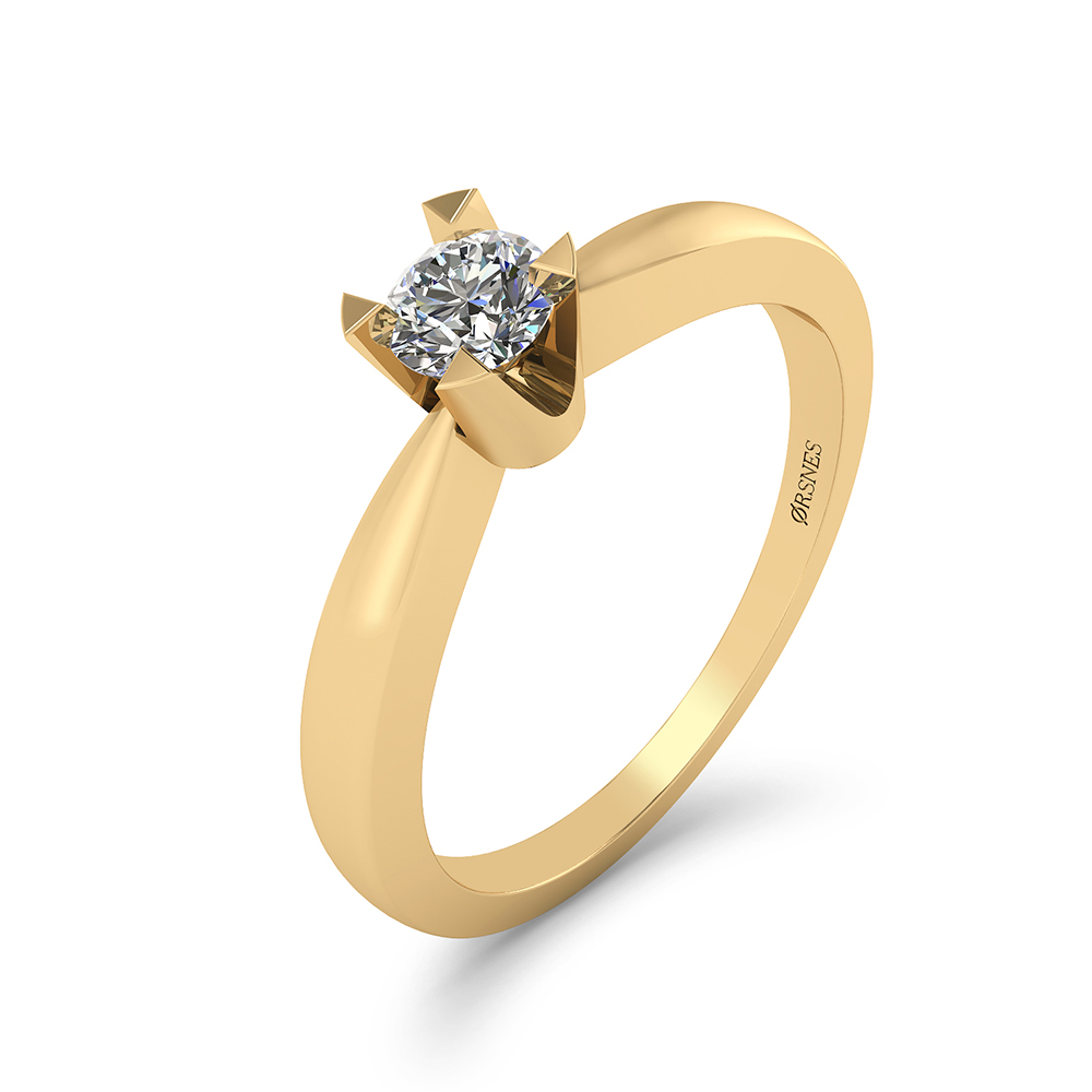 14 Karat Guld Ring Fra Smykkekæden Med Brillant 040 Carat Wsi