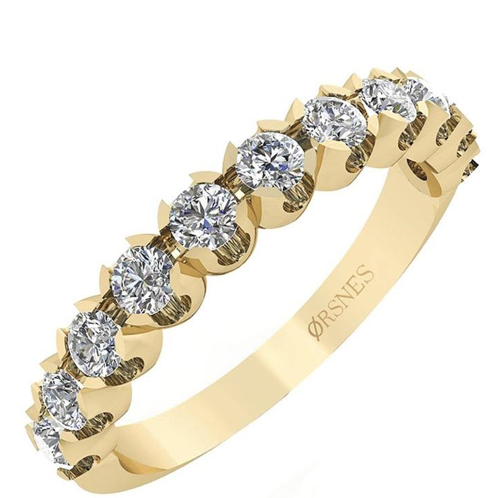 14 Karat Guld Ring Fra Smykkekæden Med Diamanter 066 Carat Wsi