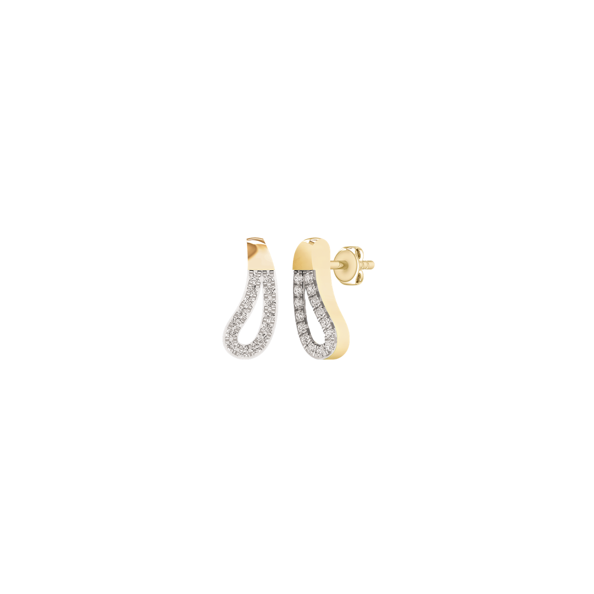 14 Karat Guld ørestikker Fra Støvring Design Med Diamanter 012 Carat Wsi
