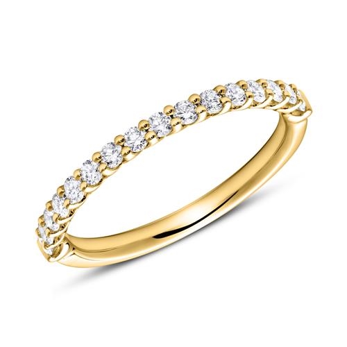 Alliancering I 14 Kt Guld Med Diamanter - 034 Ct