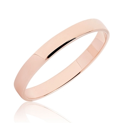 Bartoli Classic Enkel Vielsesring I 14 Kt Rosaguld - 3 Mm