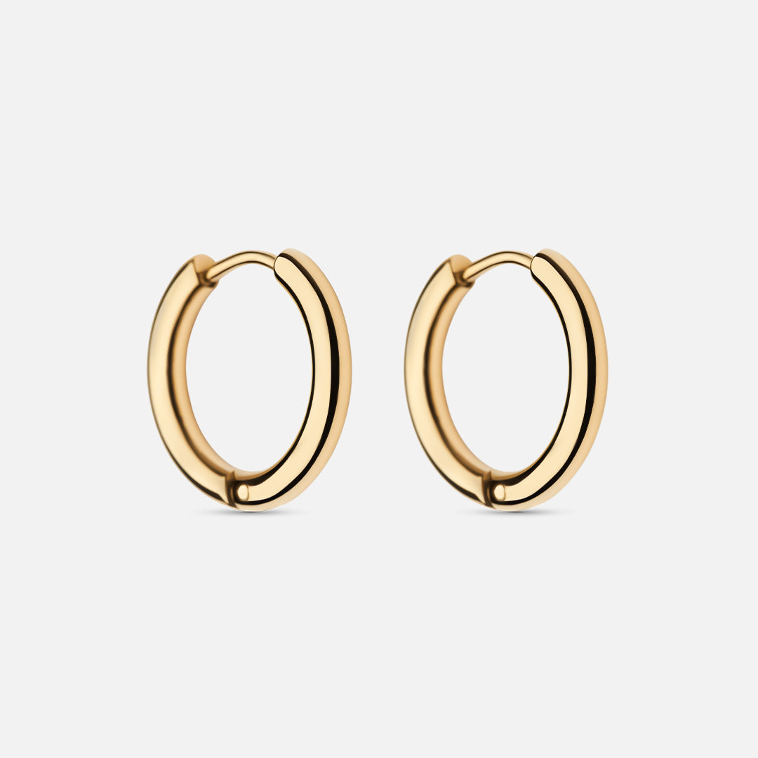 Basic Hoops øreringe 18k Guldbelagt 17mm
