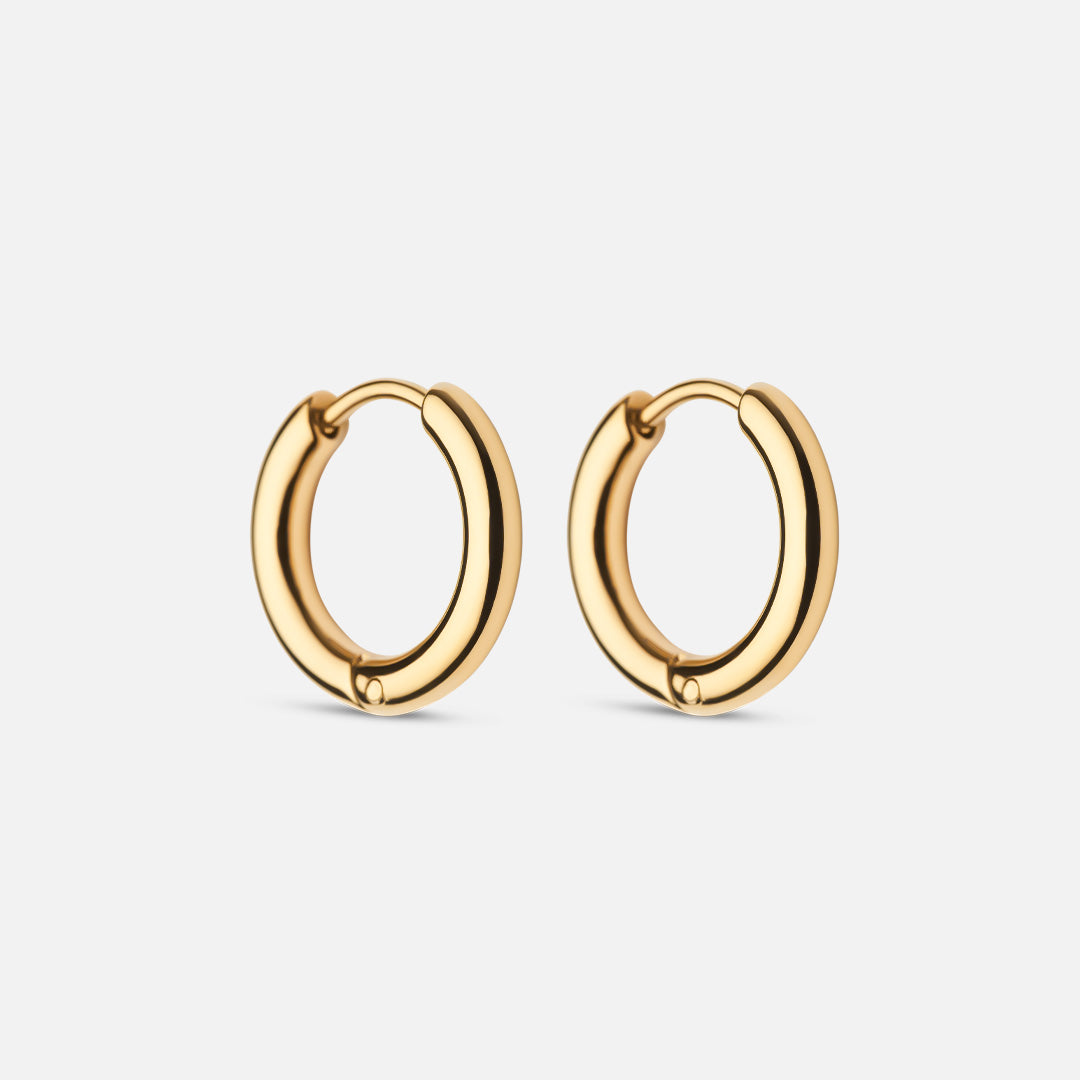 Basic Hoops øreringe 18k Guldbelagt 15mm