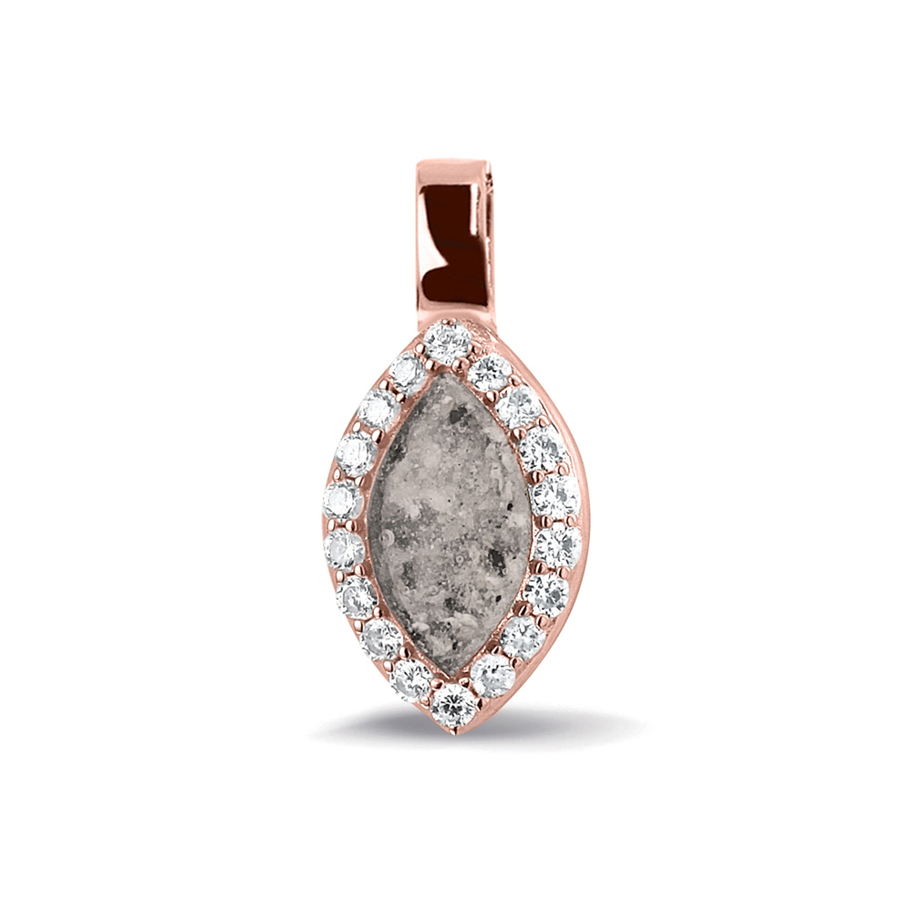 138 R - Vedhæng I Rosaguld Zirkon Eller Diamant