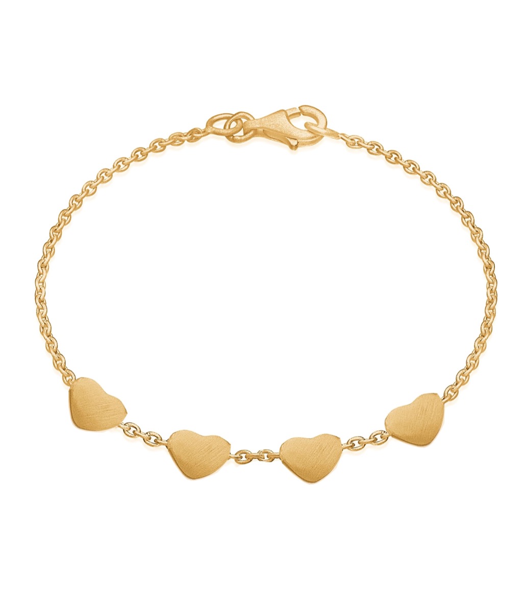 4love Heart Forgyldt Sølv Armbånd Fra Frk Lisberg